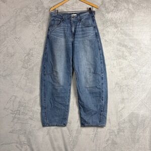Levi's Cinch Barrel Jeans Womens 29 Medium Wash Blue High Rise A003V5-0002